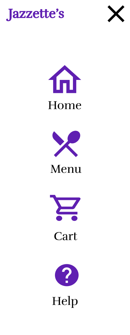 hamburger menu page